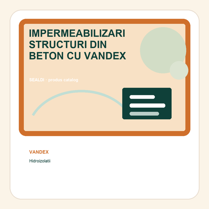 IMPERMEABILIZARI STRUCTURI DIN BETON CU VANDEX