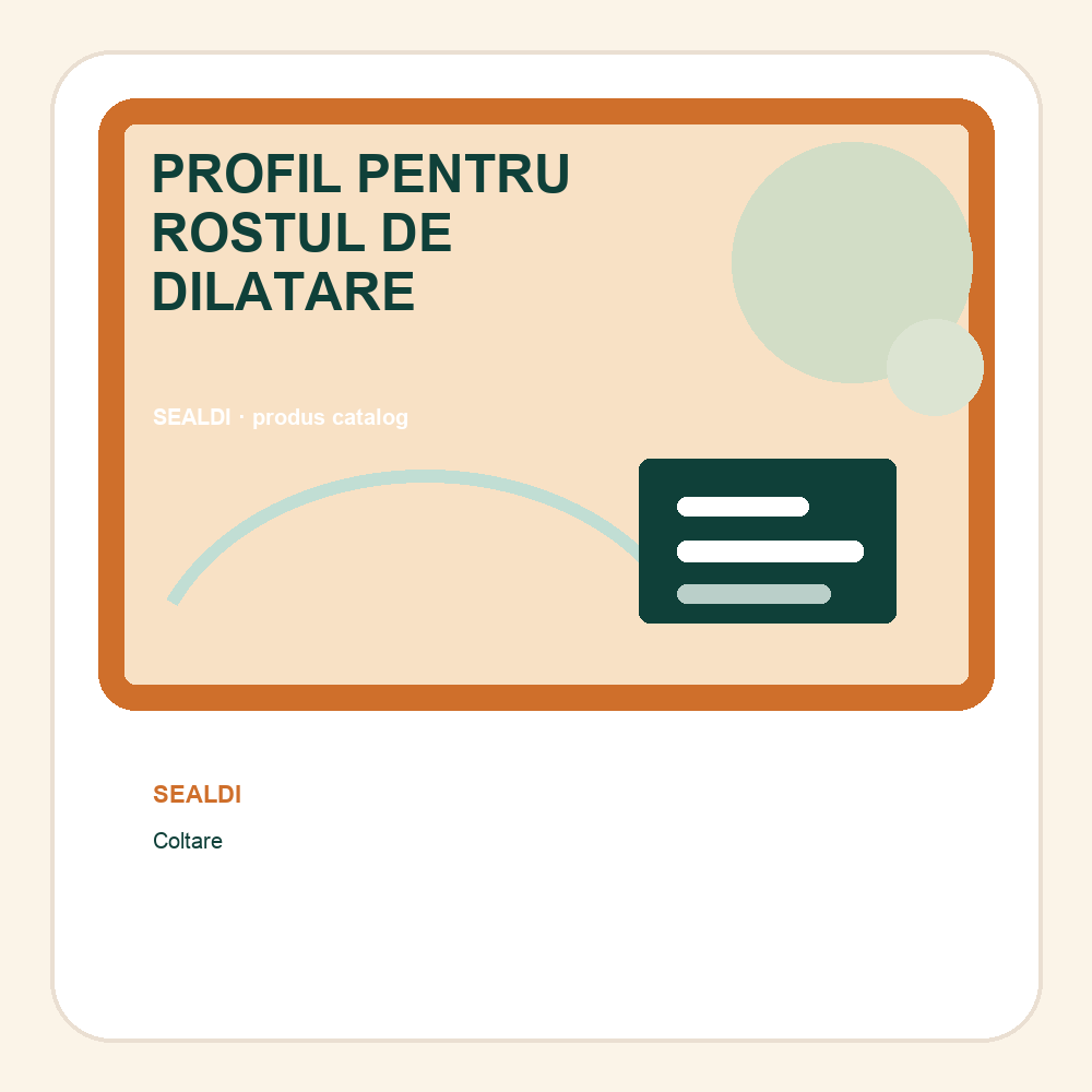 PROFIL PENTRU ROSTUL DE DILATARE
